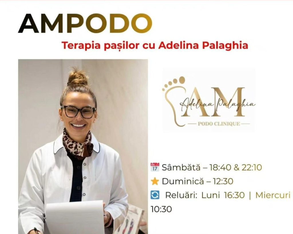 „Terapia Pașilor cu Adelina Palaghia” – o emisiune dedicată educației pacientului și sănătății piciorului